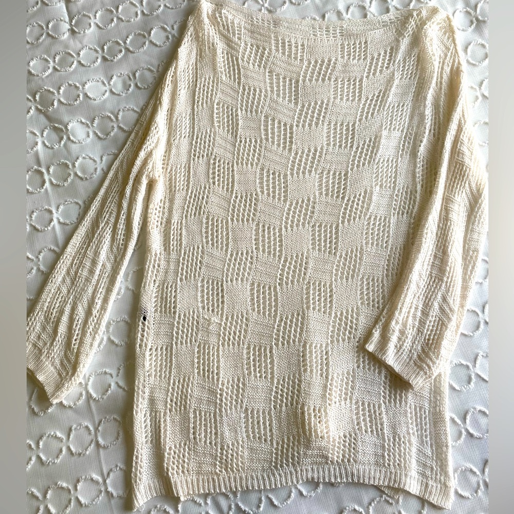 White Knitted Cover Up